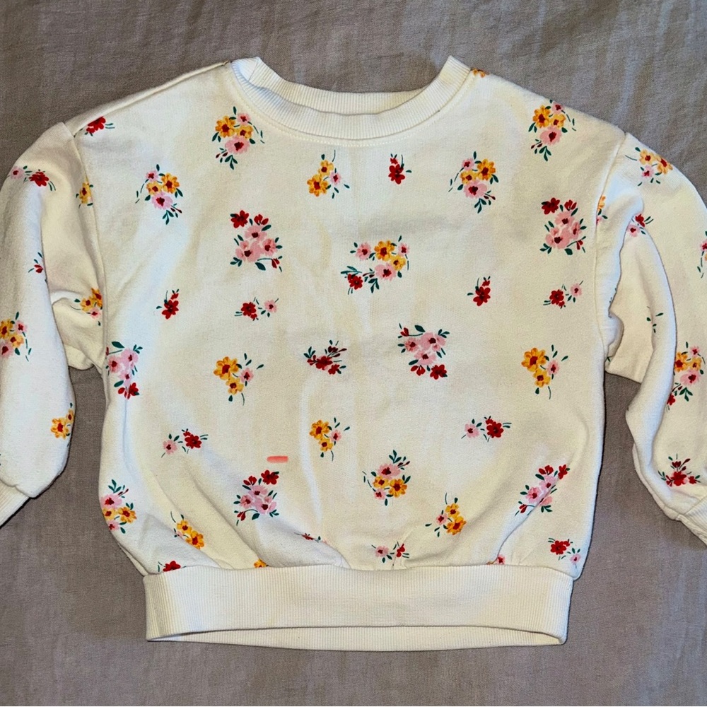 Old Navy Kids Floral Sweatshirt - Cream